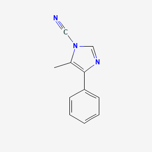 molecular formula C11H9N3 B3359077 5-Methyl-4-phenyl-1H-imidazole-1-carbonitrile CAS No. 83505-81-1