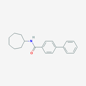 molecular formula C20H23NO B335909 N-CYCLOHEPTYL-[1,1'-BIPHENYL]-4-CARBOXAMIDE 
