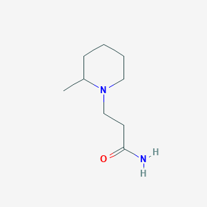 molecular formula C9H18N2O B3359129 3-(2-Methylpiperidin-1-yl)propanamide CAS No. 83808-22-4