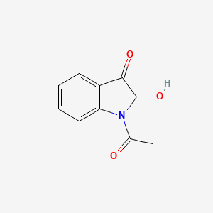 molecular formula C10H9NO3 B3359132 1-acetyl-2-hydroxyindolin-3-one CAS No. 83813-66-5