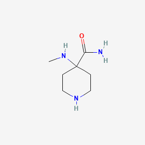 molecular formula C7H15N3O B3359160 4-(Methylamino)piperidine-4-carboxamide CAS No. 84100-51-6