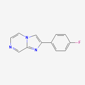 molecular formula C12H8FN3 B3359178 2-(4-Fluorophenyl)imidazo[1,2-a]pyrazine CAS No. 842110-10-5