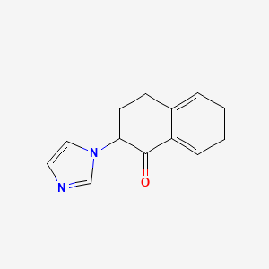 molecular formula C13H12N2O B3359212 2-imidazol-1-yl-3,4-dihydro-2H-naphthalen-1-one CAS No. 84391-39-9