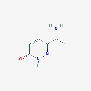 molecular formula C6H9N3O B3359231 6-(1-Aminoethyl)pyridazin-3(2H)-one CAS No. 84554-12-1