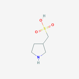 molecular formula C5H11NO3S B3359401 PYRROLIDIN-3-YLMETHANESULFONIC ACID CAS No. 85310-67-4