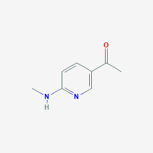 molecular formula C8H10N2O B3359435 1-[6-(methylamino)-3-pyridinyl]Ethanone CAS No. 856014-63-6
