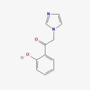 molecular formula C11H10N2O2 B3359503 Ethanone, 1-(2-hydroxyphenyl)-2-(1H-imidazol-1-yl)- CAS No. 85928-32-1