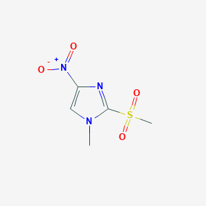 molecular formula C5H7N3O4S B3359523 1-Methyl-2-methylsulfonyl-4-nitroimidazole CAS No. 86072-17-5
