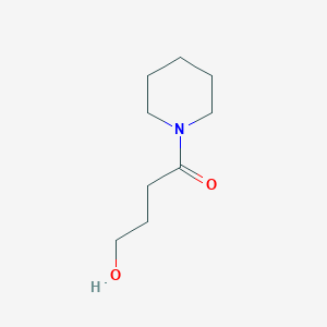 molecular formula C9H17NO2 B3359569 Piperidine, 1-(4-hydroxy-1-oxobutyl)- CAS No. 86452-60-0