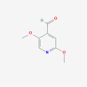 molecular formula C8H9NO3 B3359618 2,5-Dimethoxyisonicotinaldehyde CAS No. 867267-25-2