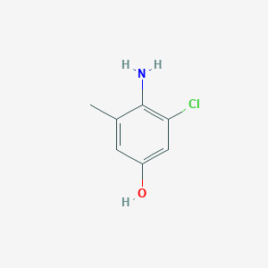 molecular formula C7H8ClNO B3359724 4-Amino-3-chloro-5-methylphenol CAS No. 873417-25-5