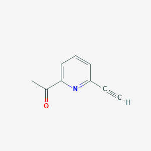 molecular formula C9H7NO B3359749 1-(6-ethynylpyridin-2-yl)ethanone CAS No. 874379-35-8