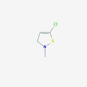 molecular formula C4H6ClNS B3359818 5-Chloro-2-methyl-2,3-dihydro-1,2-thiazole CAS No. 87701-39-1