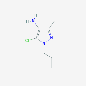 molecular formula C7H10ClN3 B3360047 1-Allyl-5-chloro-3-methyl-1H-pyrazol-4-amine CAS No. 882532-15-2