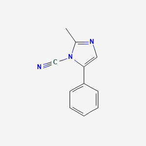 molecular formula C11H9N3 B3360076 2-Methyl-5-phenyl-1H-imidazole-1-carbonitrile CAS No. 88346-56-9