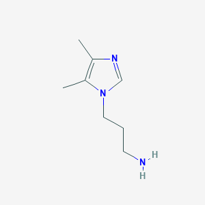 molecular formula C8H15N3 B3360415 1H-Imidazole-1-propanamine, 4,5-dimethyl- CAS No. 88933-45-3