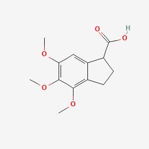 molecular formula C13H16O5 B3360453 4,5,6-trimethoxy-2,3-dihydro-1H-indene-1-carboxylic Acid CAS No. 890309-53-2