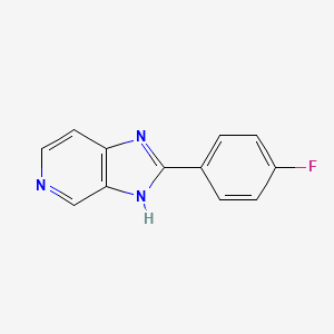 molecular formula C12H8FN3 B3360506 2-(4-fluorophenyl)-3H-imidazo[4,5-c]pyridine CAS No. 89075-42-3