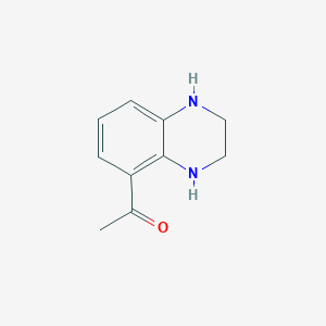 molecular formula C10H12N2O B3360588 1-(1,2,3,4-tetrahydroquinoxalin-5-yl)ethanone CAS No. 89334-22-5