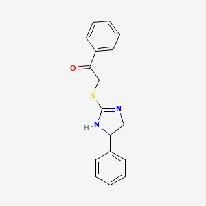 Ethanone, 2-[(4,5-dihydro-4-phenyl-1H-imidazol-2-yl)thio]-1-phenyl-