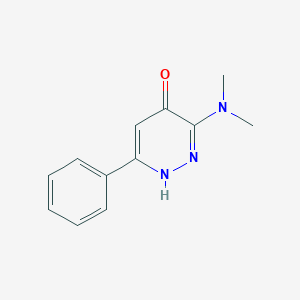 molecular formula C12H13N3O B3360823 3-(DIMETHYLAMINO)-6-PHENYLPYRIDAZIN-4-OL CAS No. 89868-15-5