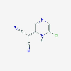 molecular formula C7H3ClN4 B3360829 Propanedinitrile, (6-chloro-2(1H)-pyrazinylidene)- CAS No. 89876-60-8