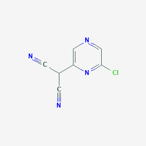 molecular formula C7H3ClN4 B3360832 Propanedinitrile, (6-chloropyrazinyl)- CAS No. 89876-64-2