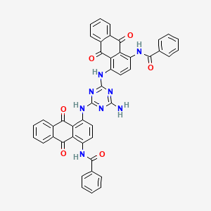 N,N'-[(6-Amino-1,3,5-triazine-2,4-diyl)bis[imino(9,10-dihydro-9,10-dioxoanthracene-4,1-diyl)]]bis(benzamide)