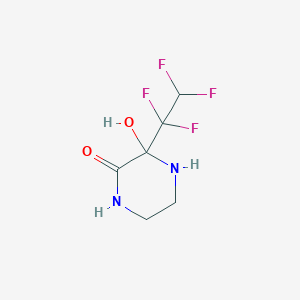 B3360857 3-Hydroxy-3-(1,1,2,2-tetrafluoroethyl)piperazin-2-one CAS No. 89972-19-0