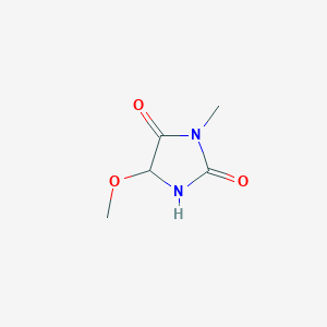 molecular formula C5H8N2O3 B3361003 5-Methoxy-3-methylimidazolidine-2,4-dione CAS No. 90734-89-7