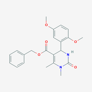 molecular formula C22H24N2O5 B336120 benzyl 4-(2,5-dimethoxyphenyl)-1,6-dimethyl-2-oxo-1,2,3,4-tetrahydropyrimidine-5-carboxylate 