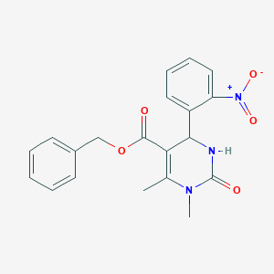 molecular formula C20H19N3O5 B336126 benzyl 1,6-dimethyl-4-(2-nitrophenyl)-2-oxo-1,2,3,4-tetrahydropyrimidine-5-carboxylate 