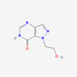 molecular formula C7H8N4O2 B3361592 1-(2-Hydroxyethyl)-1H-pyrazolo[4,3-d]pyrimidin-7(6H)-one CAS No. 923283-73-2