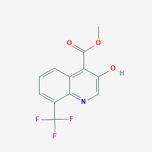 molecular formula C12H8F3NO3 B3361628 Methyl 3-hydroxy-8-(trifluoromethyl)quinoline-4-carboxylate CAS No. 924633-56-7