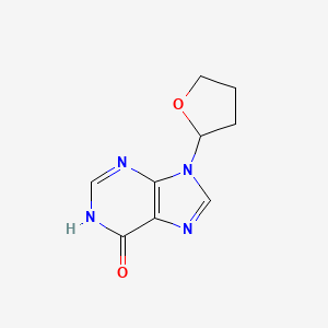 molecular formula C9H10N4O2 B3361664 9-(Tetrahydrofuran-2-yl)-3H-purin-6(9H)-one CAS No. 92658-75-8