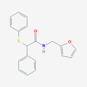 molecular formula C19H17NO2S B336187 N-[(furan-2-yl)methyl]-2-phenyl-2-(phenylsulfanyl)acetamide 