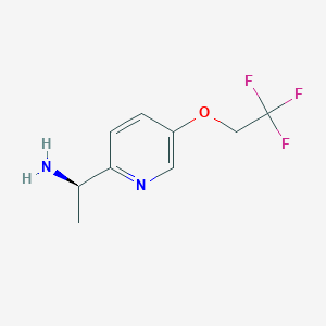 molecular formula C9H11F3N2O B3362078 (r)-1-(5-(2,2,2-Trifluoroethoxy)pyridin-2-yl)ethanamine CAS No. 953780-33-1