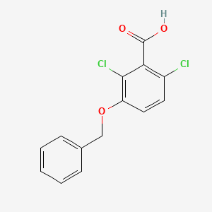 molecular formula C14H10Cl2O3 B3362119 3-(Benzyloxy)-2,6-dichlorobenzoic acid CAS No. 95645-03-7