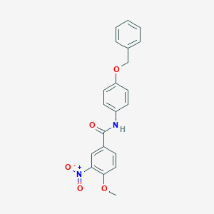 molecular formula C21H18N2O5 B336221 N-[4-(benzyloxy)phenyl]-4-methoxy-3-nitrobenzamide 