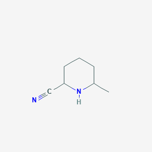 molecular formula C7H12N2 B3362285 CIS-6-METHYLPIPERIDINE-2-CARBONITRILE CAS No. 97039-62-8