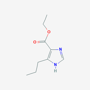 molecular formula C9H14N2O2 B3362349 ethyl 5-propyl-1H-imidazole-4-carboxylate CAS No. 97749-91-2