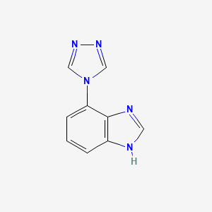 molecular formula C9H7N5 B3362414 4-(4H-1,2,4-Triazol-4-YL)-1H-benzo[D]imidazole CAS No. 98711-53-6