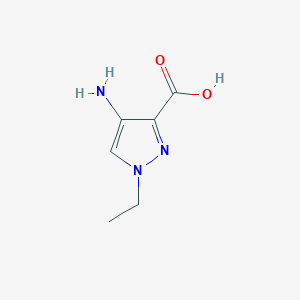 molecular formula C6H9N3O2 B3362675 4-amino-1-ethyl-1H-pyrazole-3-carboxylic acid CAS No. 1006322-92-4