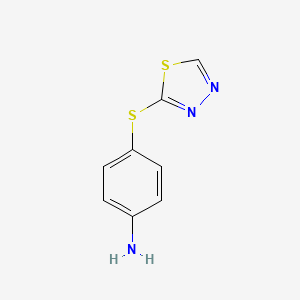 B3363338 4-(1,3,4-Thiadiazol-2-ylsulfanyl)aniline CAS No. 1019121-55-1