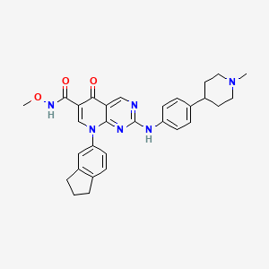 8-(2,3-Dihydro-1H-inden-5-yl)-N-methoxy-2-[4-(1-methylpiperidin-4-yl)anilino]-5-oxopyrido[2,3-d]pyrimidine-6-carboxamide
