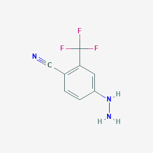 4-Hydrazinyl-2-(trifluoromethyl)benzonitrile