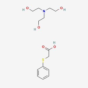 ACETIC ACID, (PHENYLTHIO)-, compd. with 2,2',2''-NITRILOTRISETHANOL (1:1)