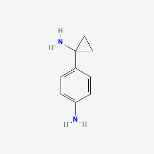 molecular formula C9H12N2 B3363453 4-(1-Aminocyclopropyl)aniline CAS No. 1026009-69-7