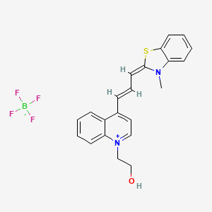 1-(2-Hydroxyethyl)-4-(3-(3-methyl-2(3h)-benzothiazolylidene)-1-propenyl)quinolinium tetrafluoroborate