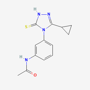 N-[3-(3-cyclopropyl-5-sulfanyl-4H-1,2,4-triazol-4-yl)phenyl]acetamide